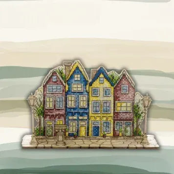 Evening Lights - Cross Stitch Kit on Wood