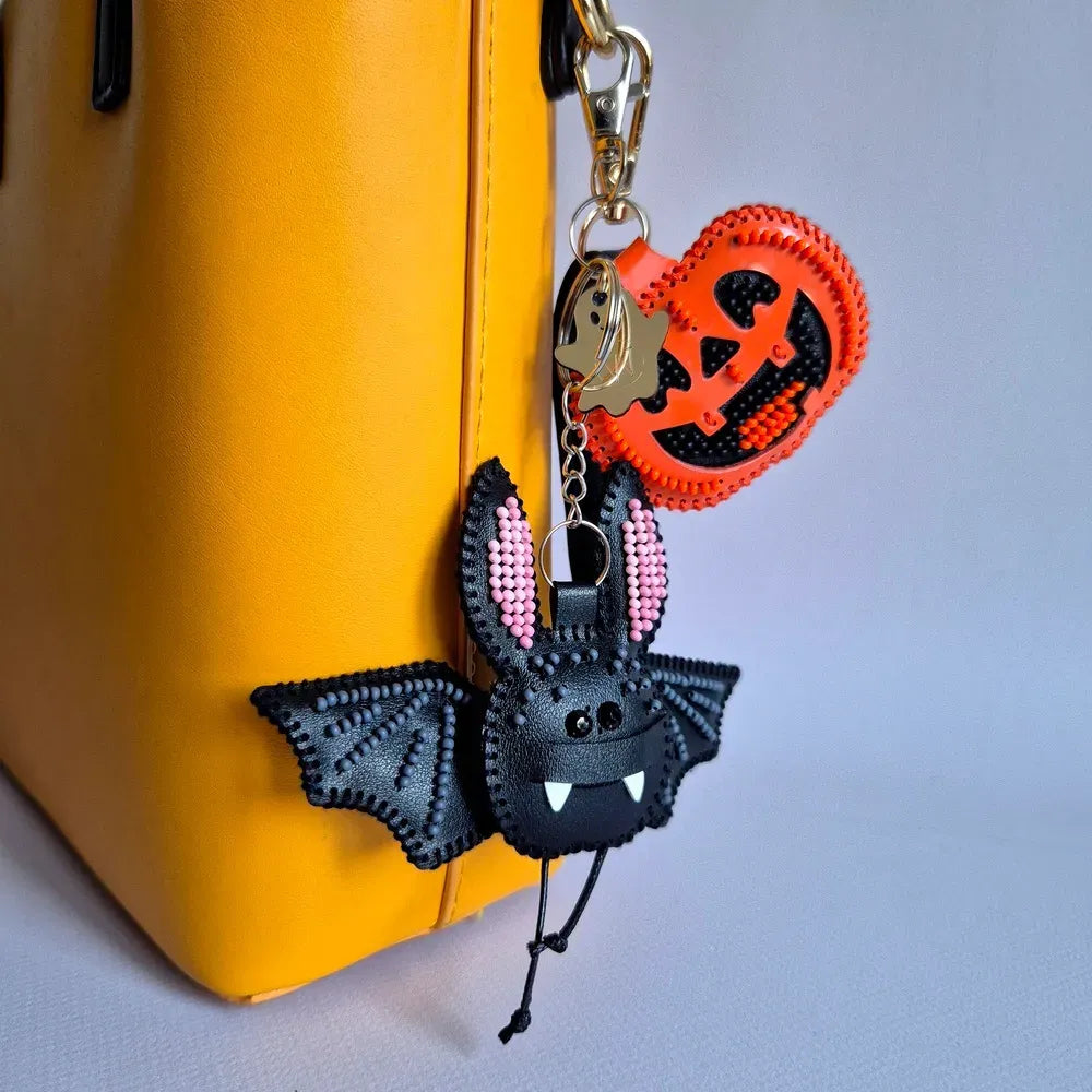 Halloween Night - Bead Embroidery kit on faux leather