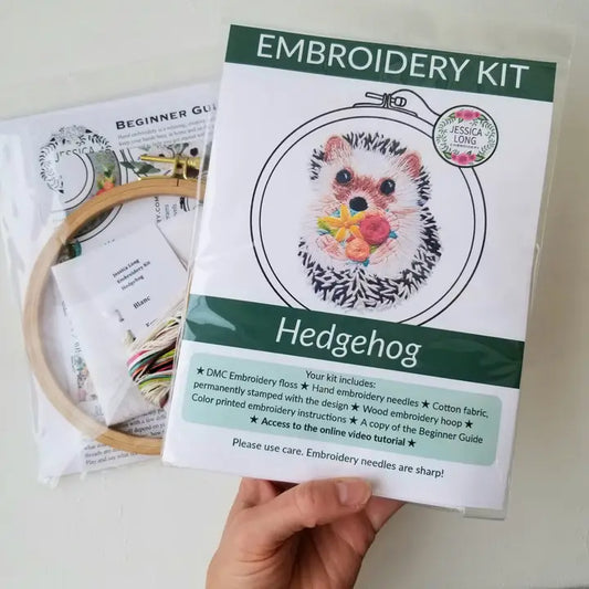 Hedgehog embroidery kit