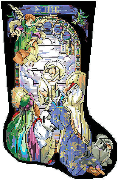 Tiffany Nativity Stocking