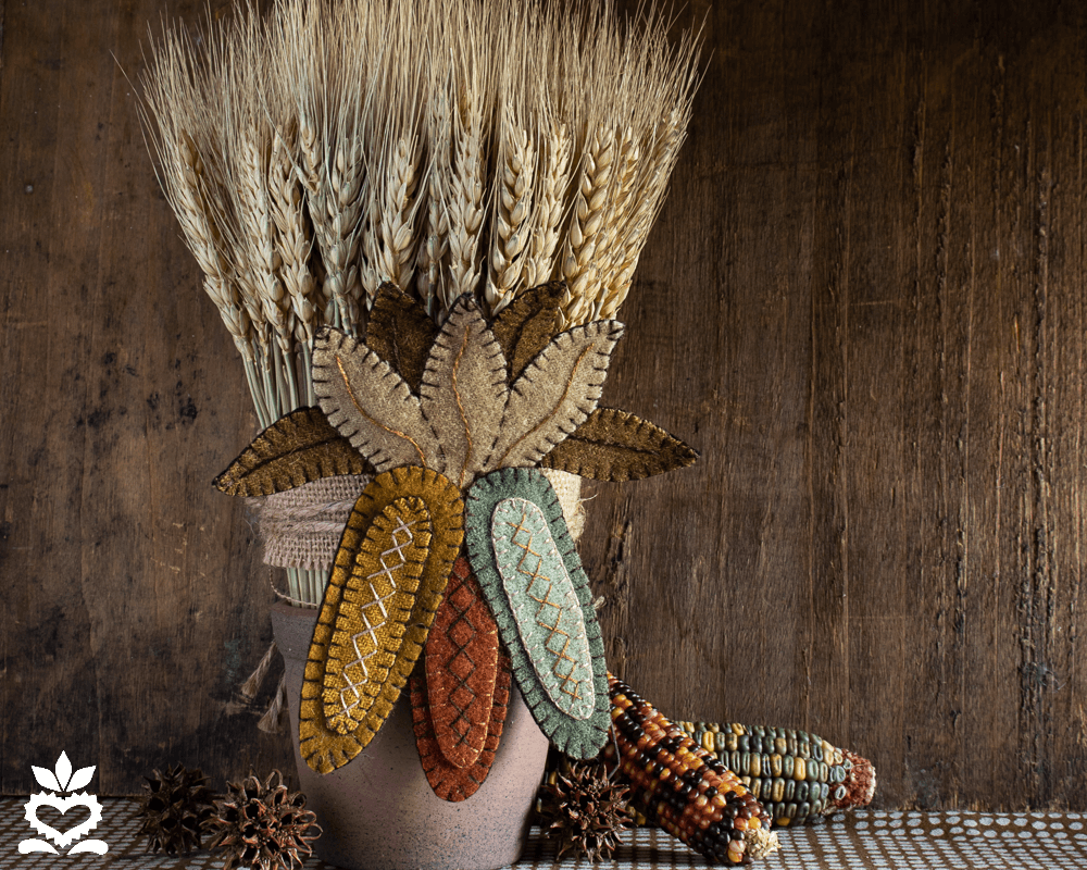 Calico Corn - Rebekah L. Smith DIGITAL PATTERN (scroll for link to wool kit)