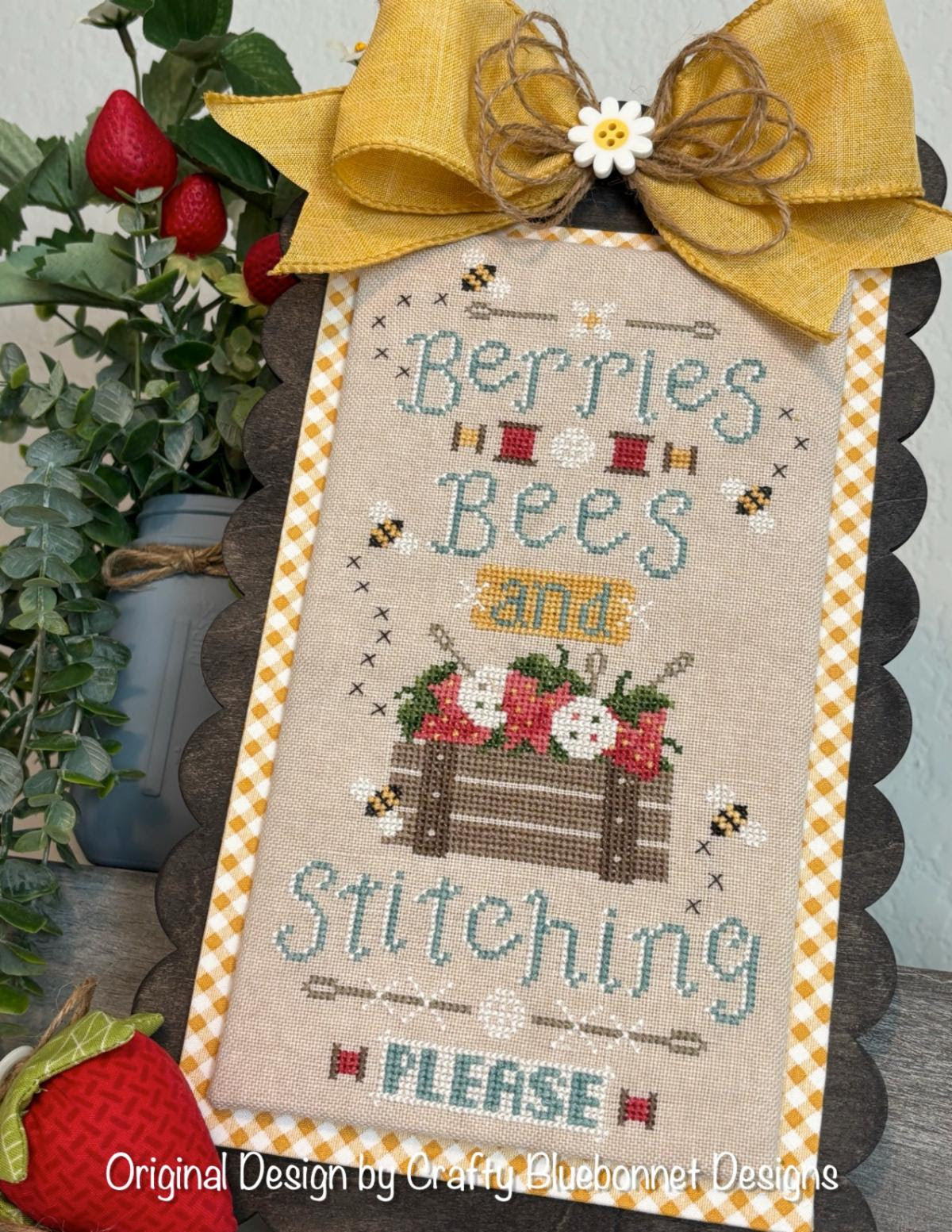 Berries, Bees, and Stitching Please
