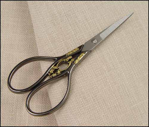 Marquis 4¼" Embroidery Scissors w/Gold Filagree
