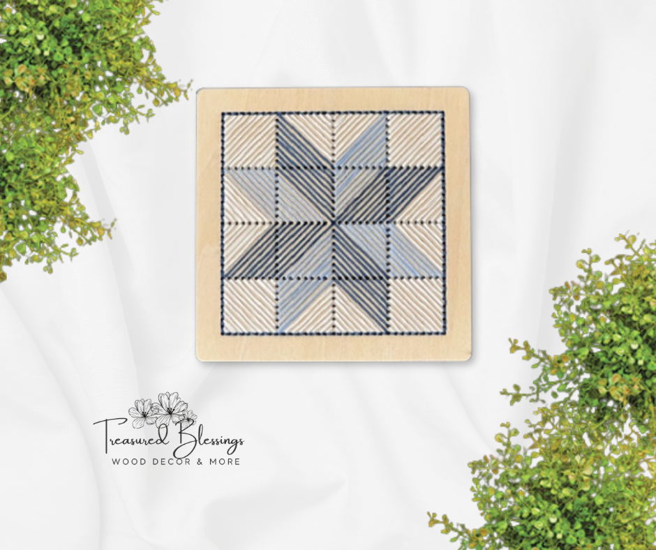 Quilt Pinwheel - Wooden Embroidery kit