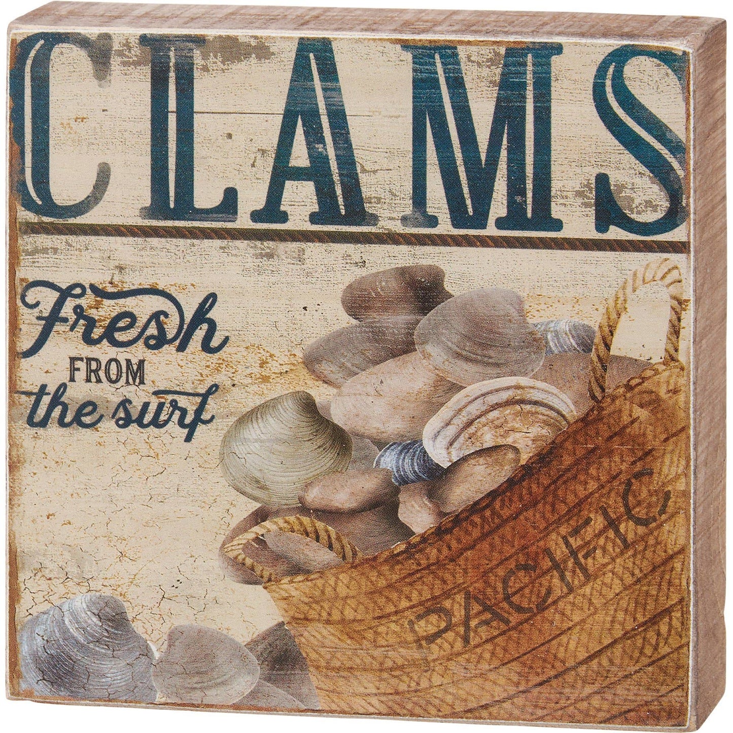 Lobster Anchor Clams Block Sign Set