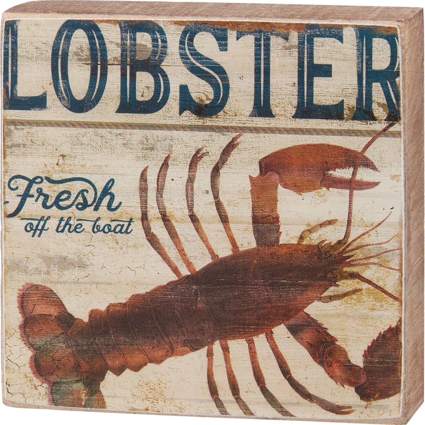 Lobster Anchor Clams Block Sign Set