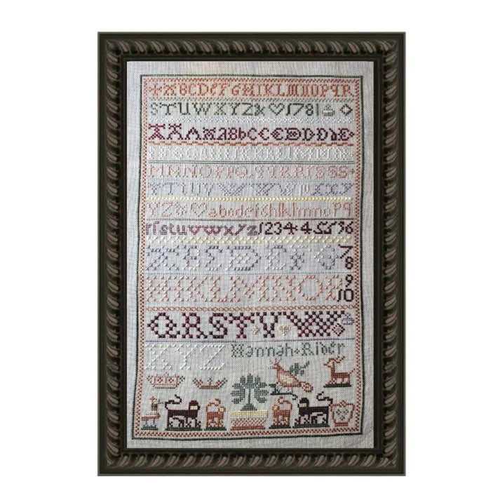 Hannah Rider Sampler 1781