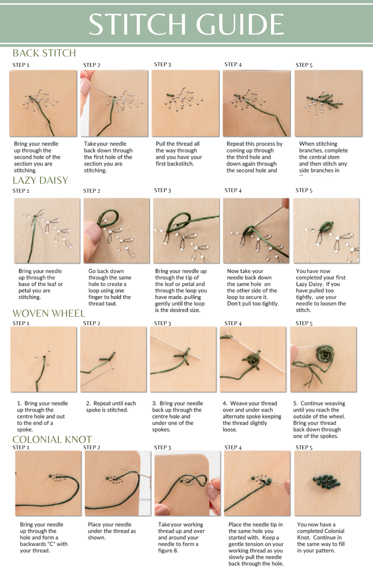 Quilt Pinwheel - Wooden Embroidery kit