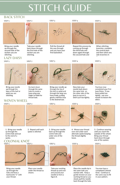 Quilt Pinwheel - Wooden Embroidery kit