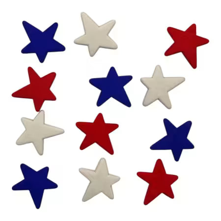Patriotic Collection - Heritage Stars buttons