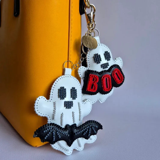 Ghost Friends - Bead Embroidery kit on faux leather
