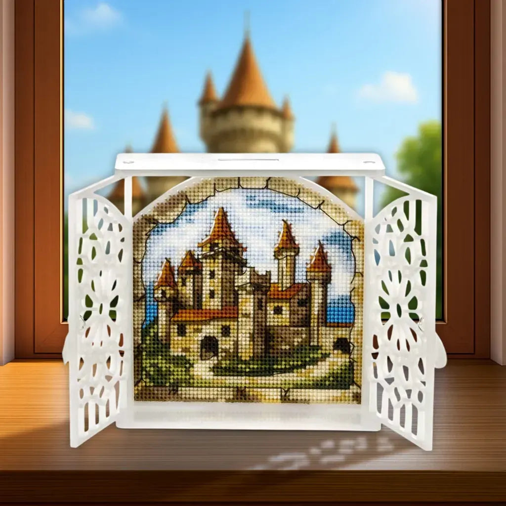 Castle by the Sea - Cross Stitch Kit on Plastic
