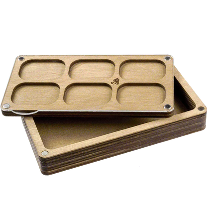 Rectangular Wood Bead Organizers with Clear Lid