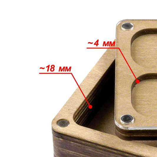 Rectangular Wood Bead Organizers with Clear Lid