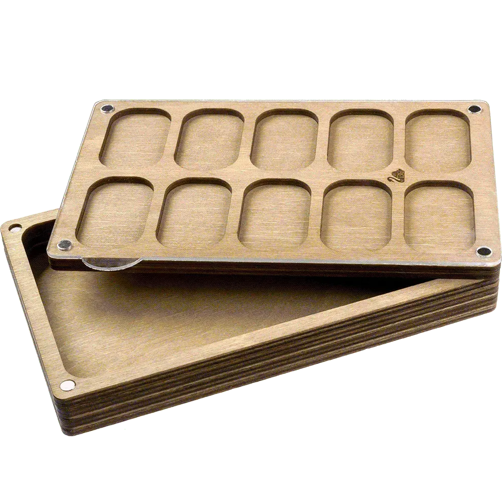 Rectangular Wood Bead Organizers with Clear Lid