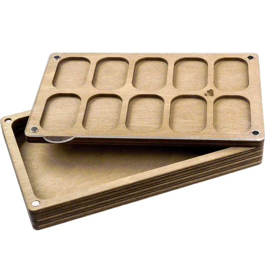 Rectangular Wood Bead Organizers with Clear Lid