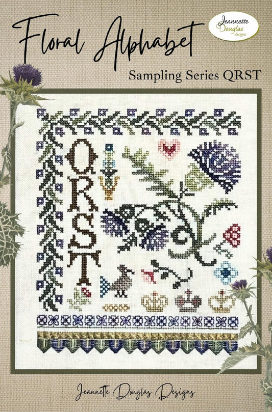 Floral Alphabet Sampling Series - QRST