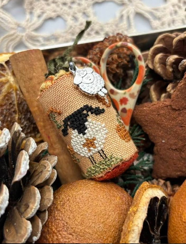 Autumn Sheep Mini Drum Fob