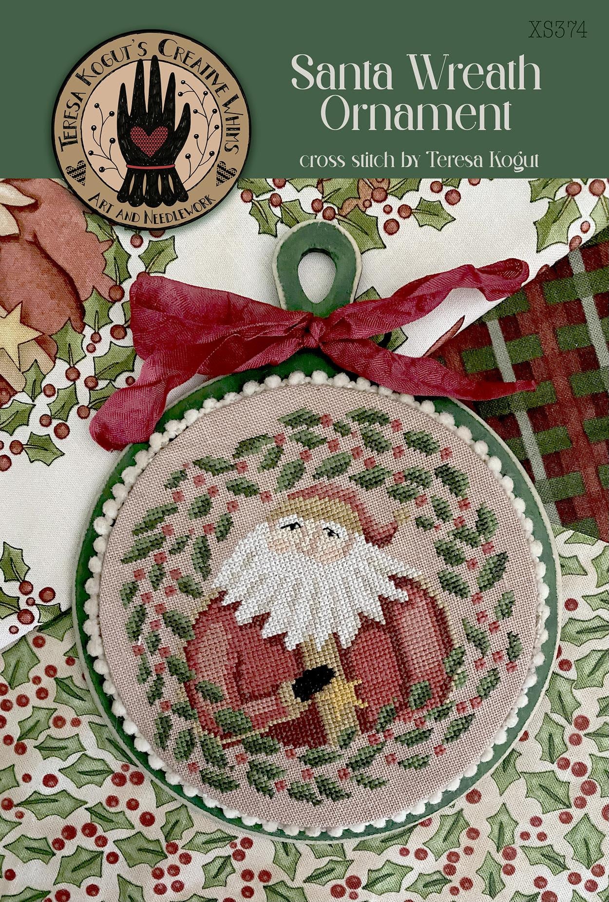 Santa Wreath Ornament