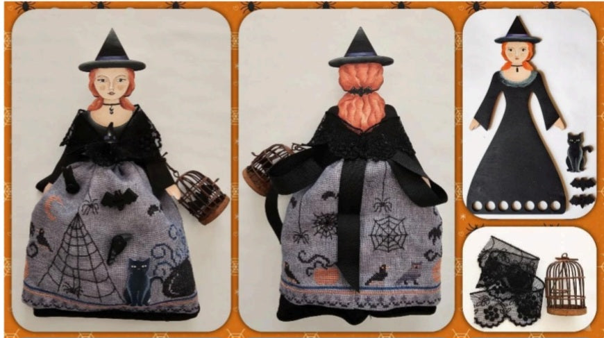 Ophelia - A Witch Pincushion Doll & Thread Keeper