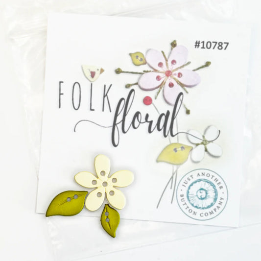 Folk Floral Garden Buttons