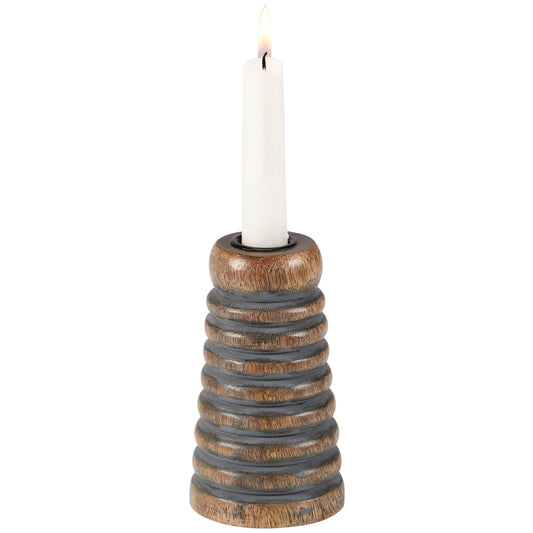 Ribbed Cone Candle Holder
